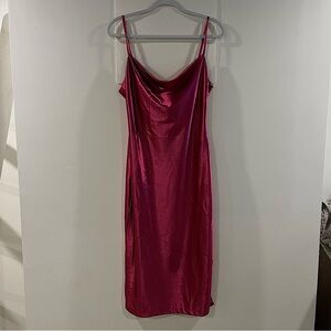 Silky Magenta Cocktail Dress
